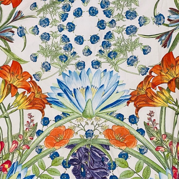 Pottery Barn Paradise Duvet Cover Full Queen Floral Lily Tropical - Picture 4 of 7